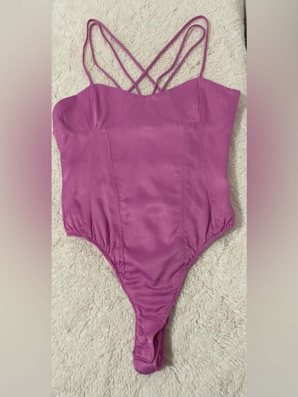 Zara Pink Strappy Bodysuit